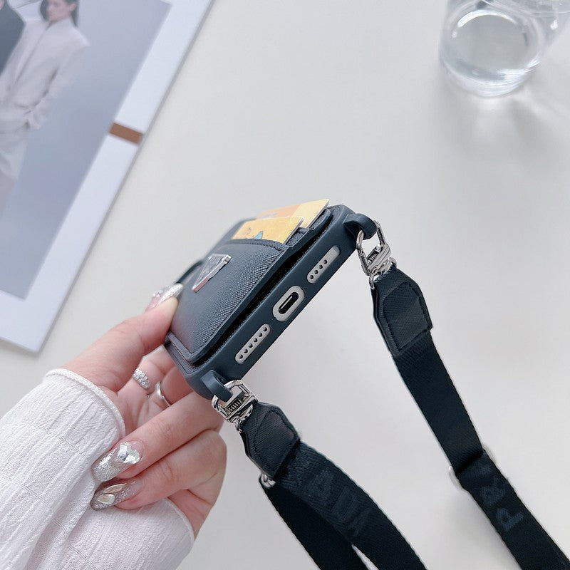 PRA kártya tartó Crossbody iPhone tok