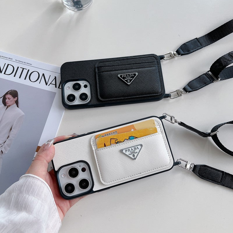 PRA kártya tartó Crossbody iPhone tok