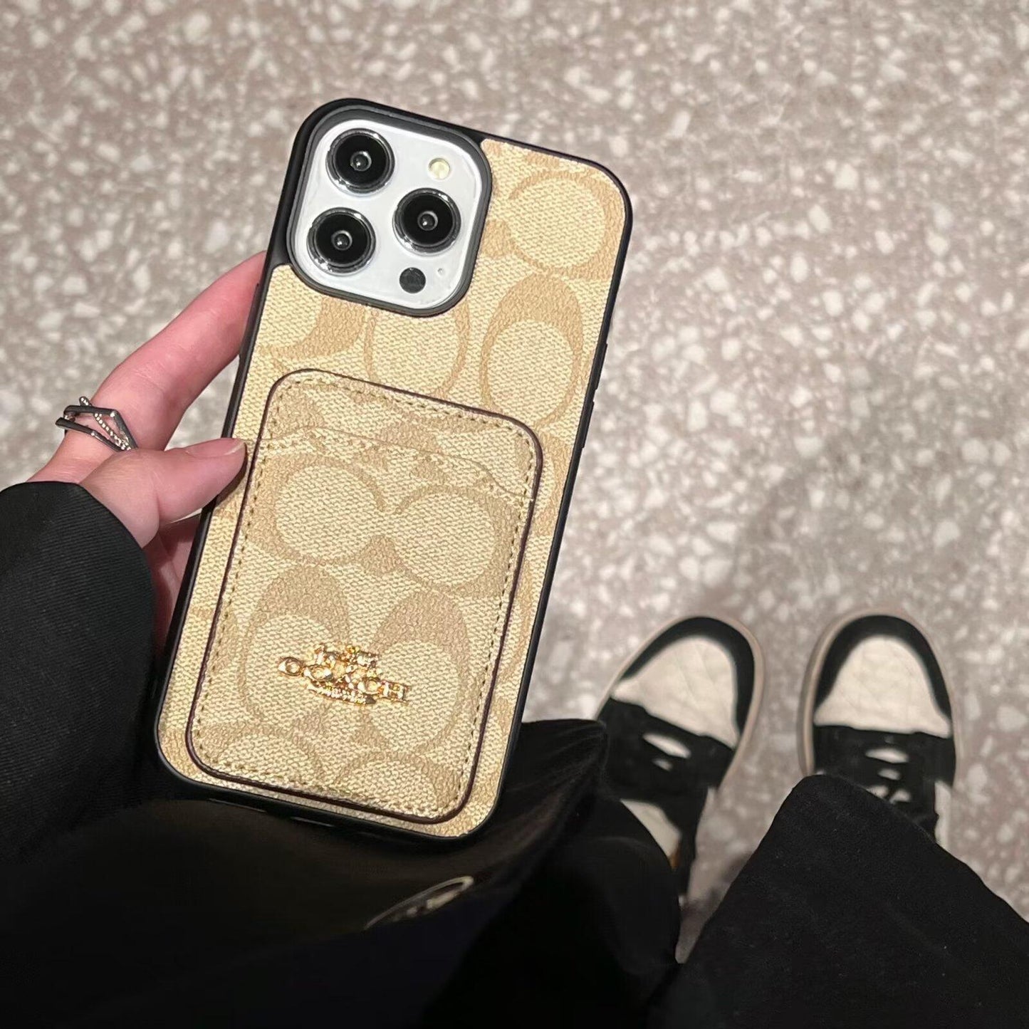 Custodia per iPhone in pelle per sacca con carta COA