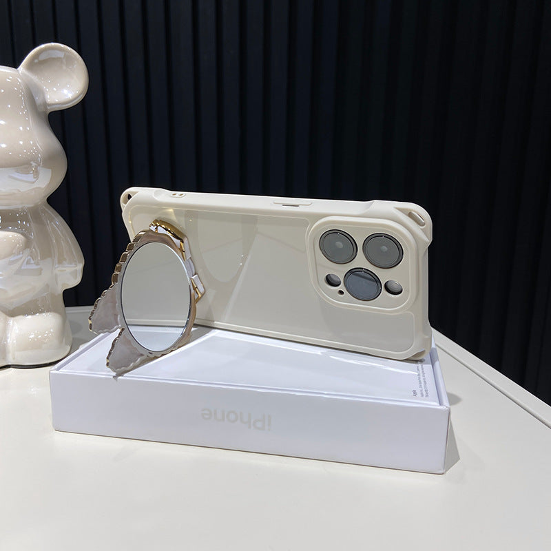 Hard Shell Labubu Mirror Kickstand iPhone Case - Rotatable Mirror | Stødfast design