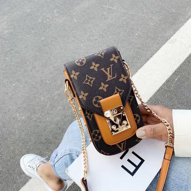 Crossbody skinn telefonpose