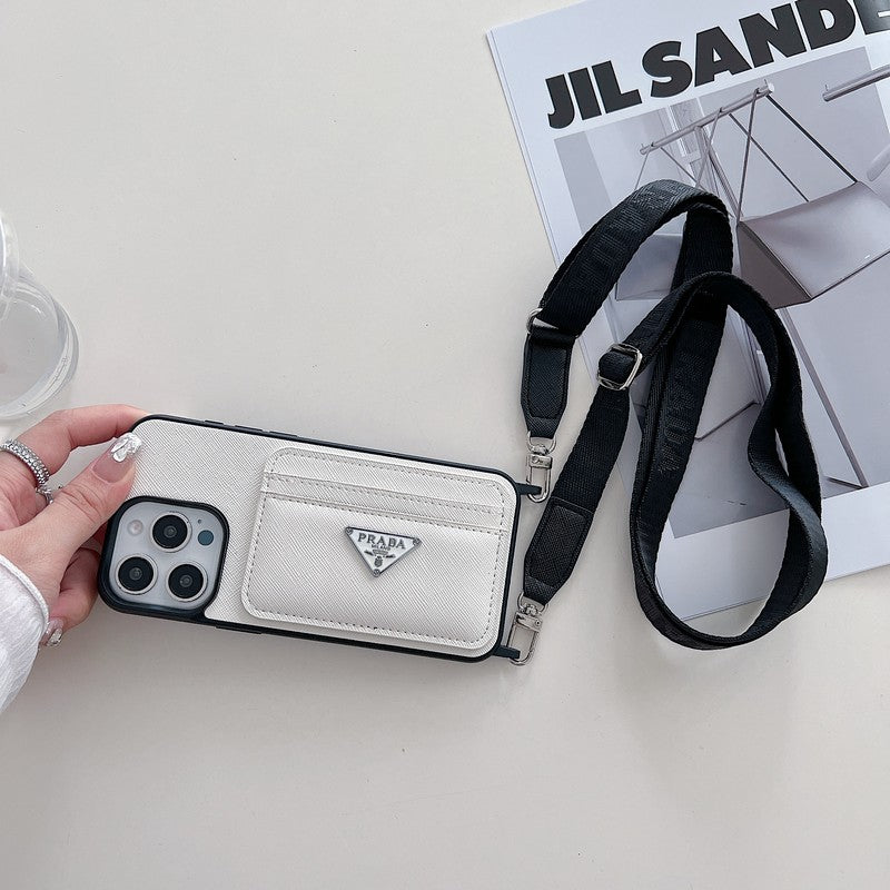 PRA kártya tartó Crossbody iPhone tok