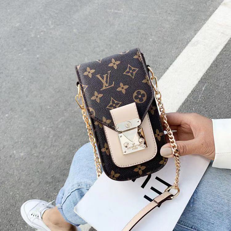 Crossbody skinn telefonpose
