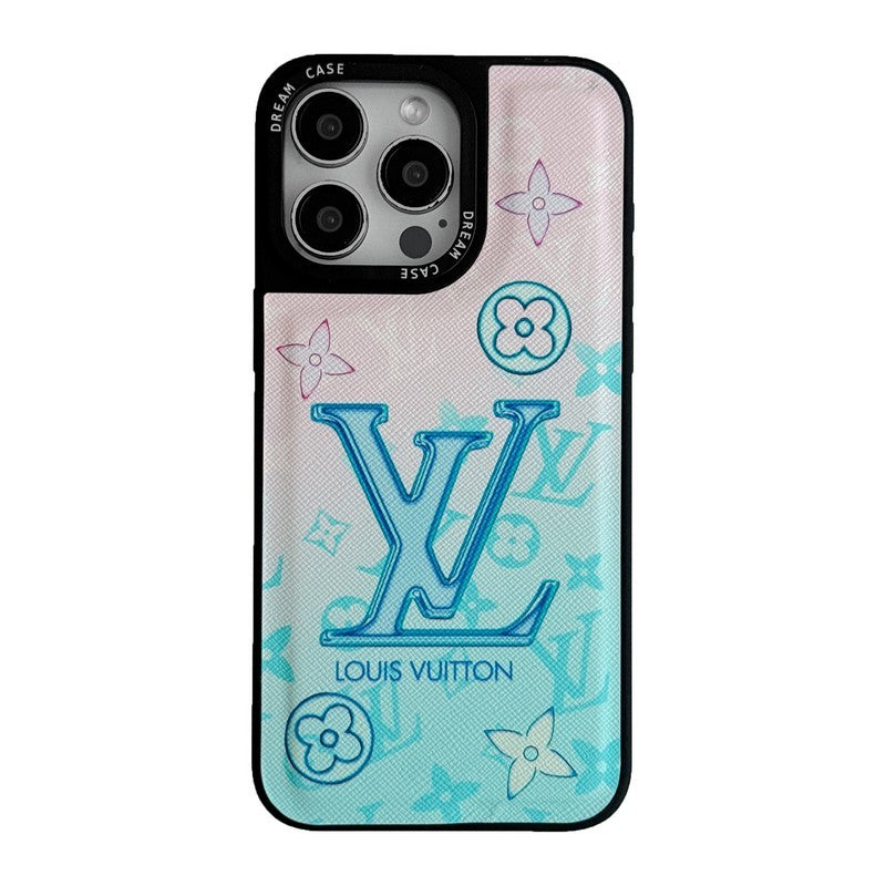 Lou Blue Leather iphone tok