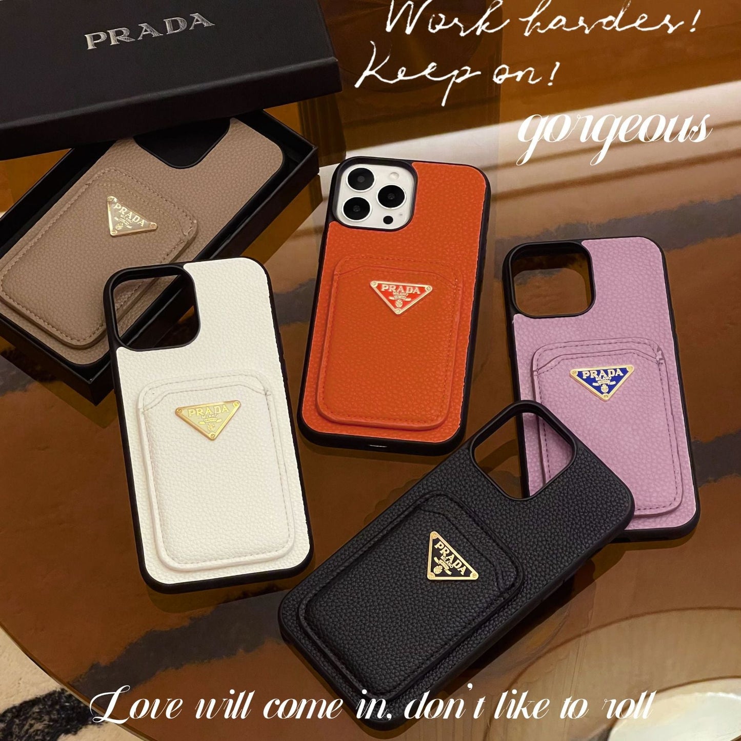 PRA kártya tartó színű iPhone tok