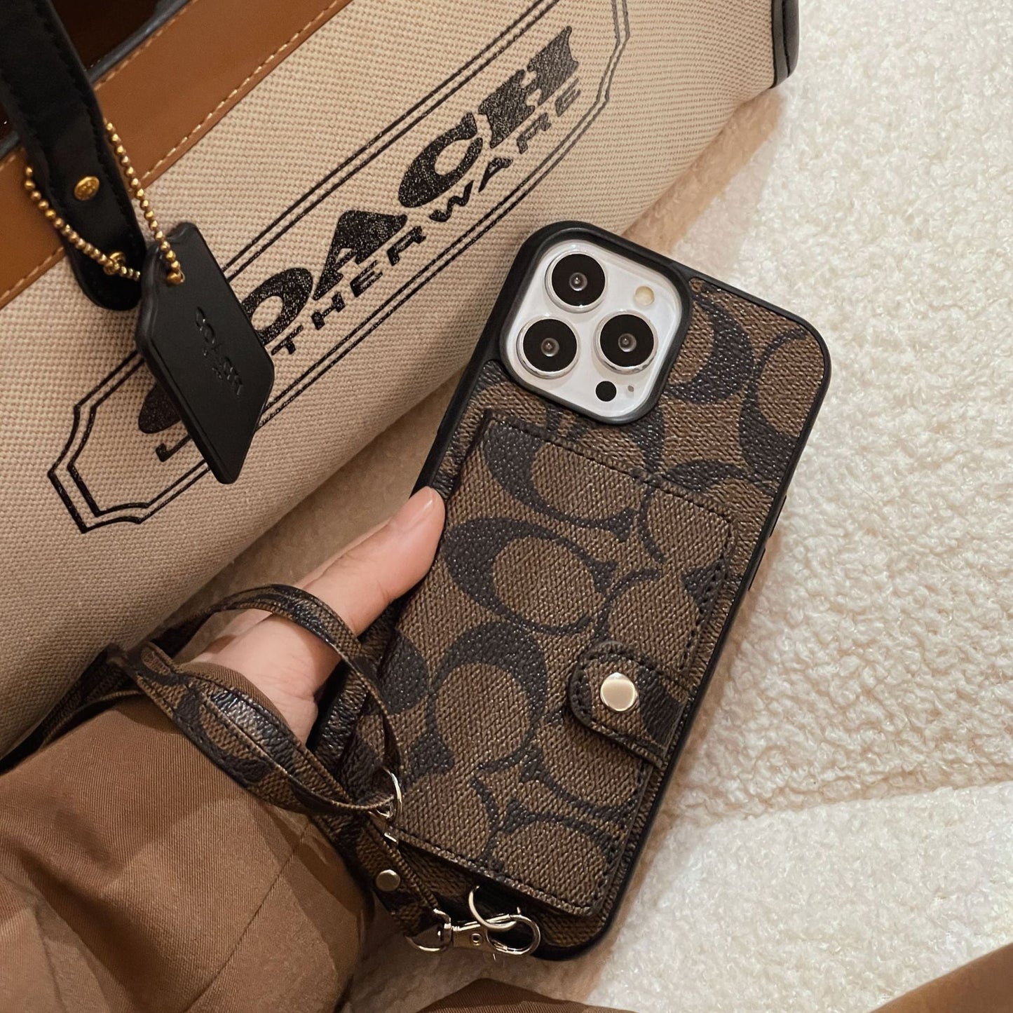 COA kártya táska bőrlánc iPhone tok