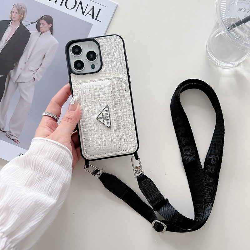 PRA kártya tartó Crossbody iPhone tok