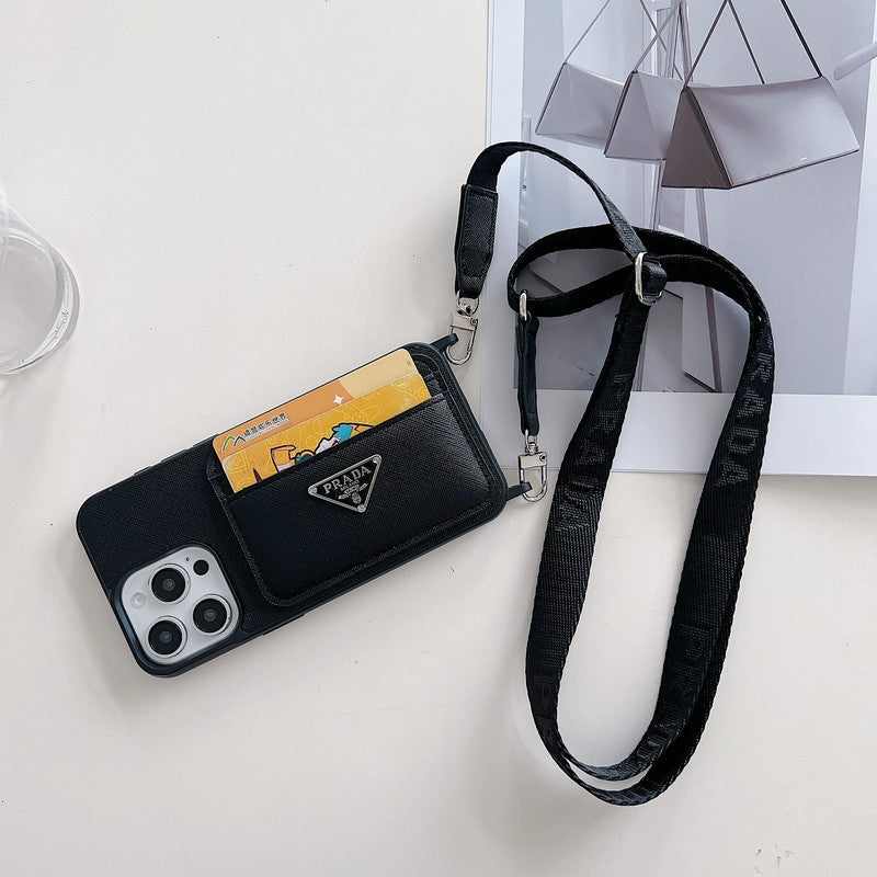 PRA kártya tartó Crossbody iPhone tok