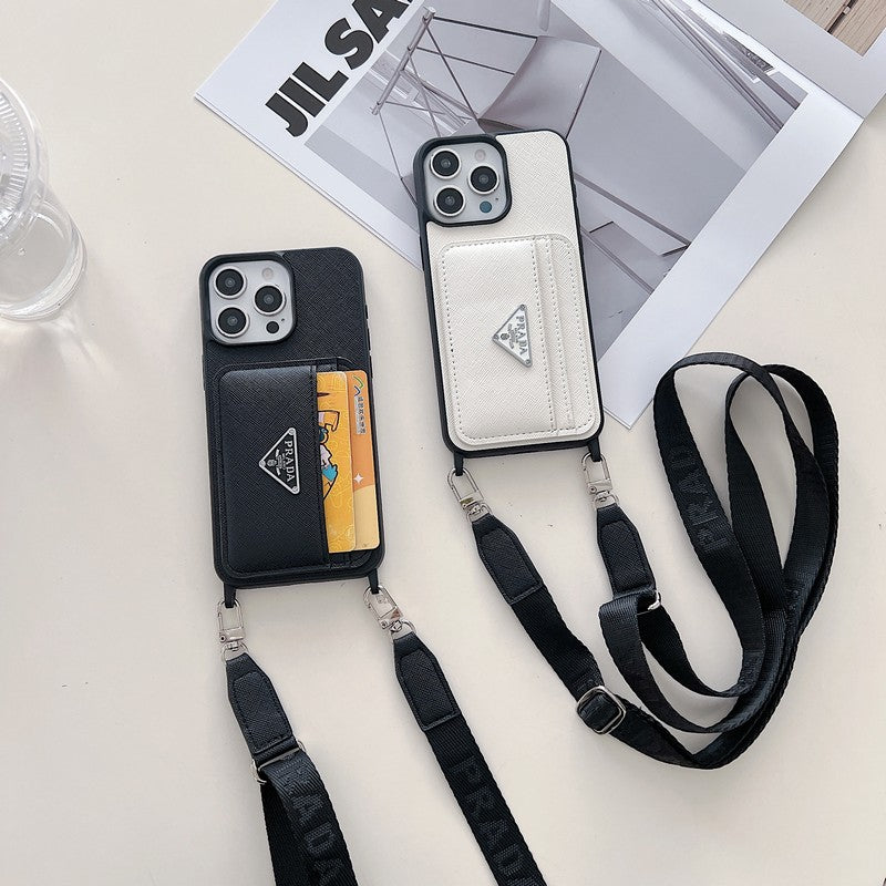 PRA kártya tartó Crossbody iPhone tok