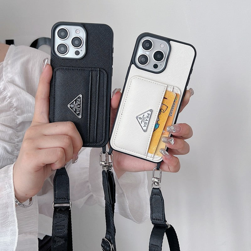 PRA kártya tartó Crossbody iPhone tok