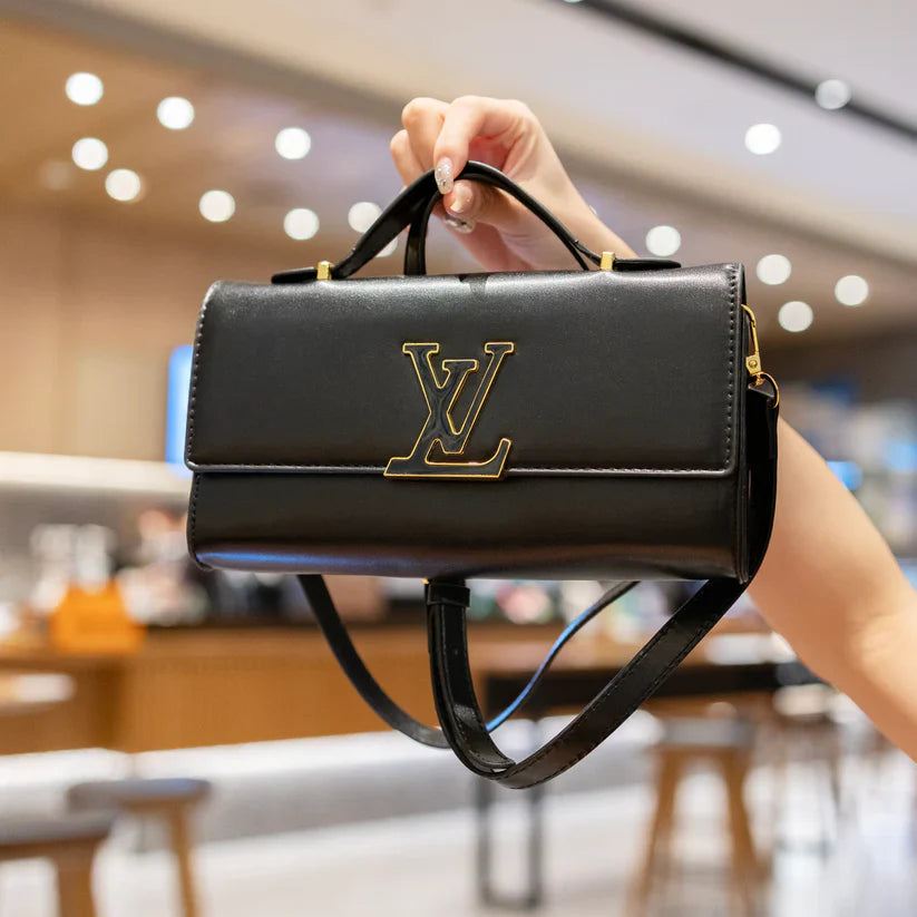 Luxe tekstur skinnhåndveske