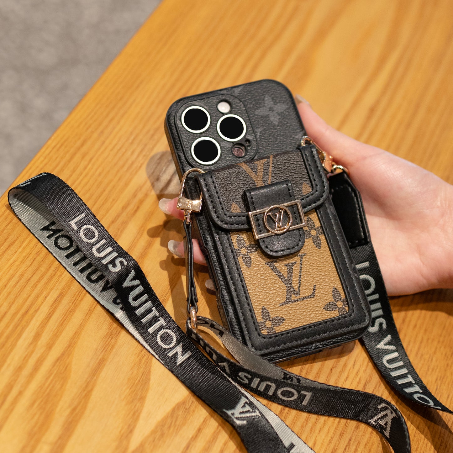 Lou Card Holder CrossBody iPhone Case