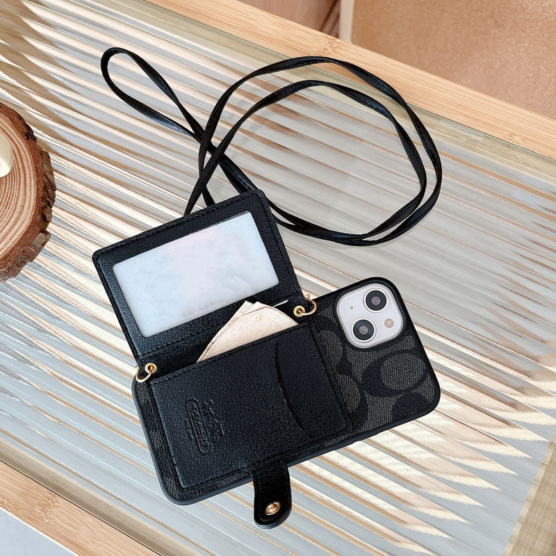 Coach iPhone -sag med tegnebog og crossbody rem sort -xk240402
