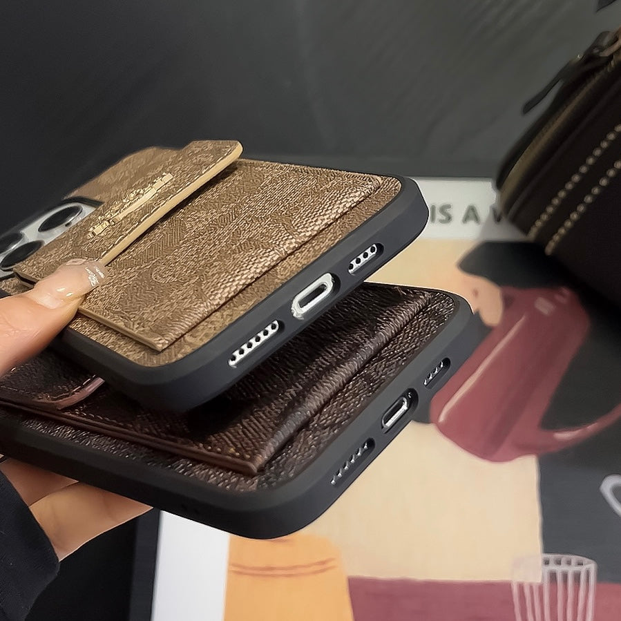 Coach iPhone -fodral med kortinnehavare Wallet Dark Brown -SZK240425