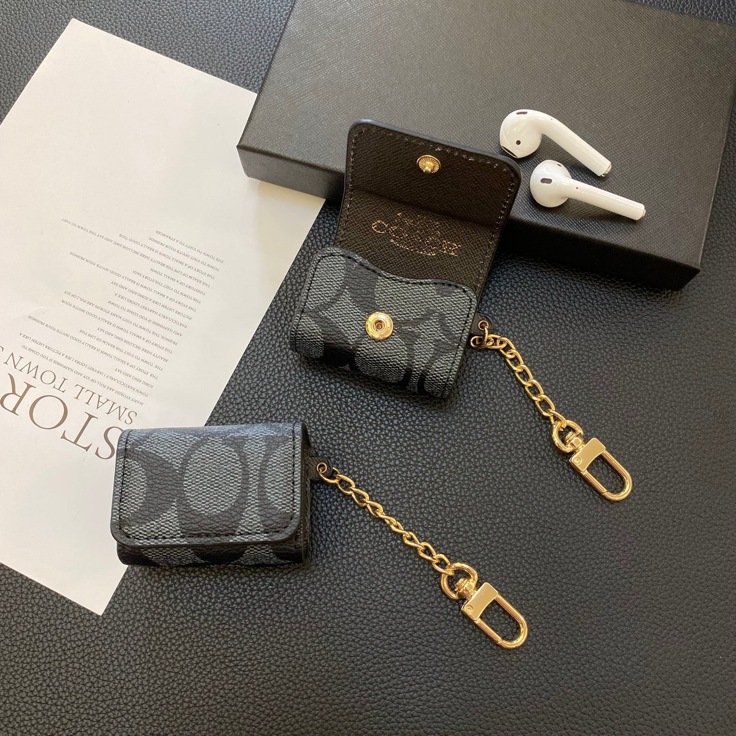 Luksustræner AirPods Cases Black-YH240425