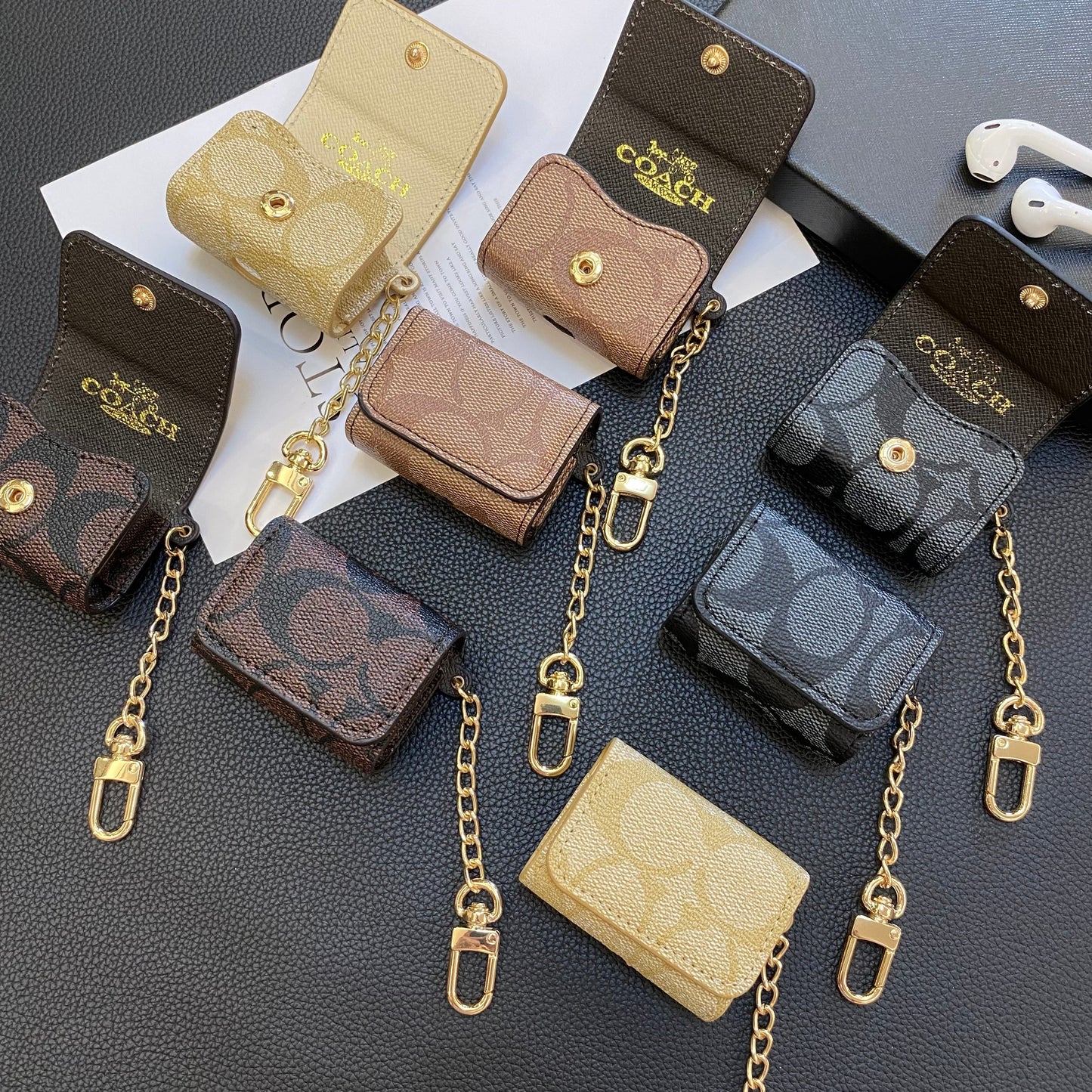 Luksustræner AirPods Cases Black-YH240425
