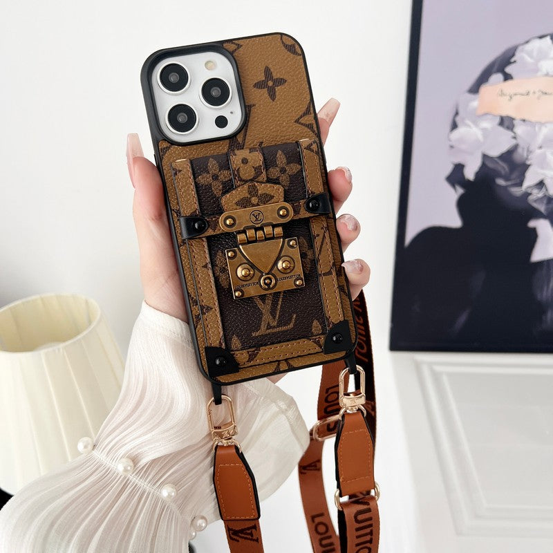 Lou Brown Crossbody Case iPhone