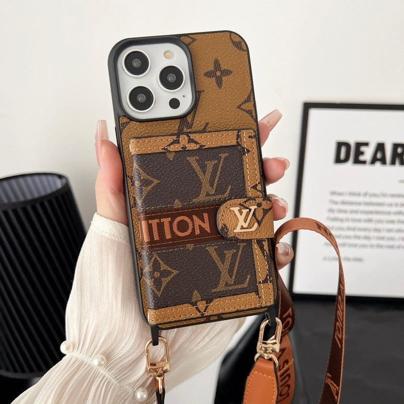 Lou Card Bag Sain Classic Brown iPhone Case