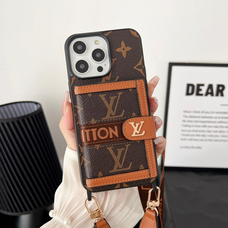 Lou Card Bag Sain Classic Brown iPhone Case