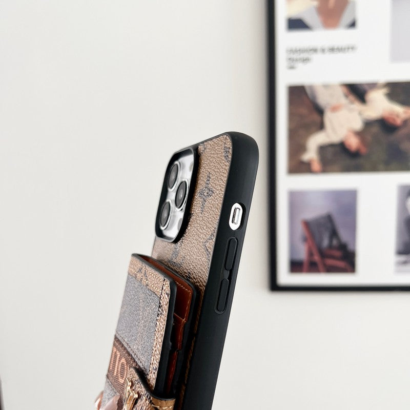 Lou Card Bag Sain Classic Brown iPhone Case