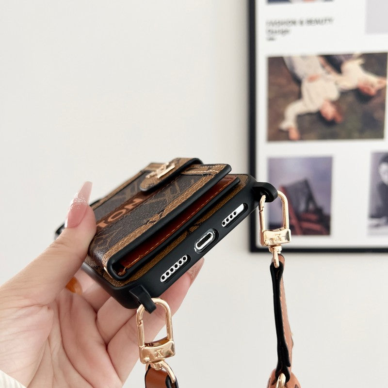 Lou Card Bag Sain Classic Brown iPhone Case
