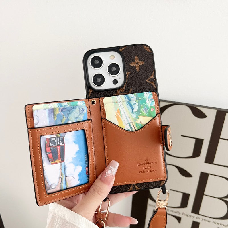Lou Card Bag Sain Classic Brown iPhone Case