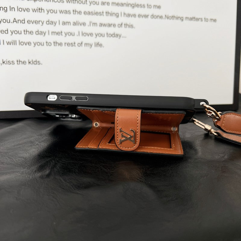 Lou Card Bag Sain Classic Brown iPhone Case