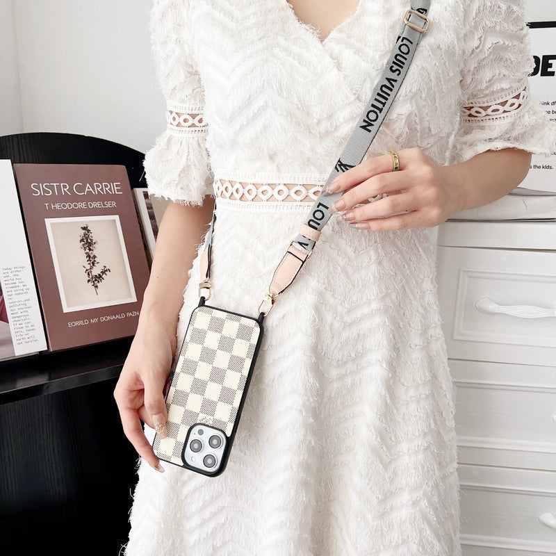 Lou Black & White CrossBody iPhone -sag