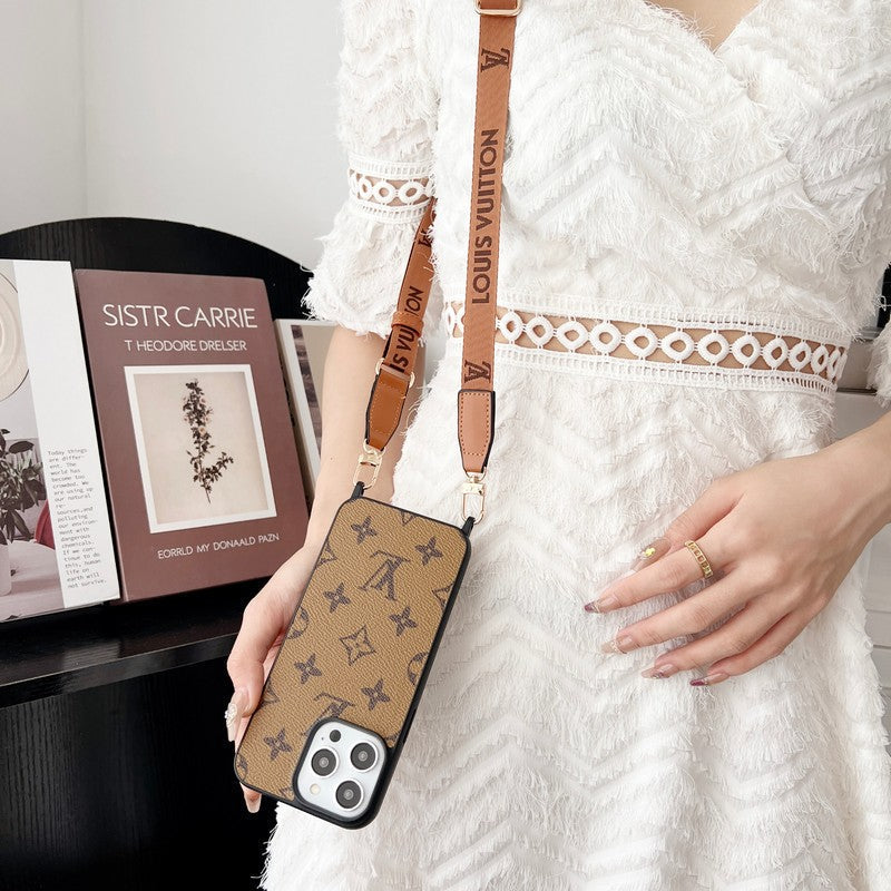 Lou Brown Crossbody iPhone tok