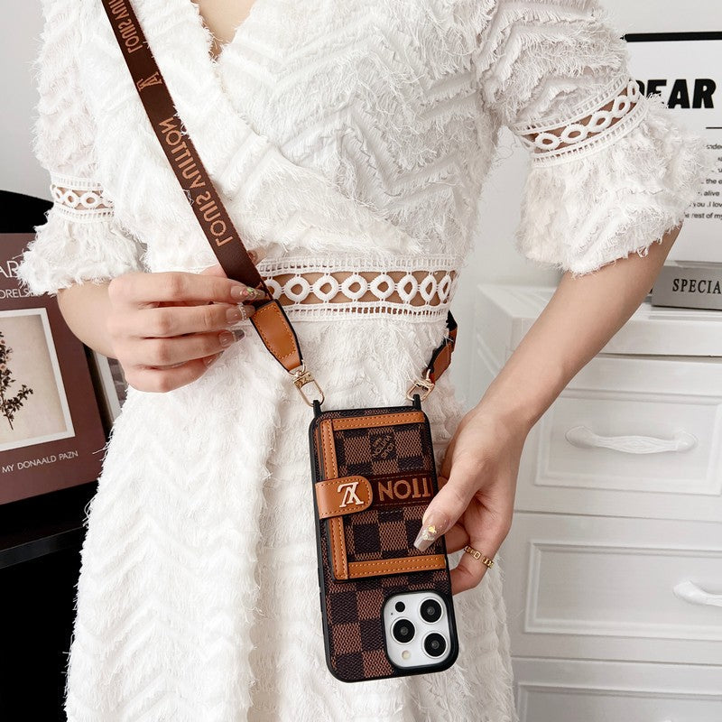 Lou Card Bag Sain Classic Brown iPhone Case