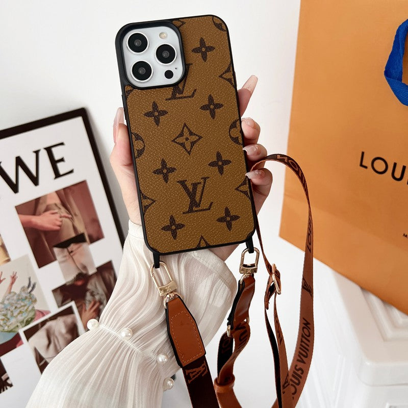 Lou Brown Crossbody iPhone tok