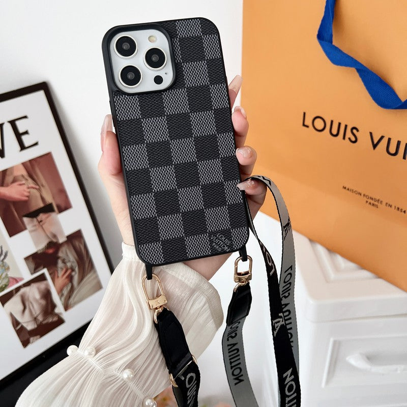Lou Black & White CrossBody iPhone -sag