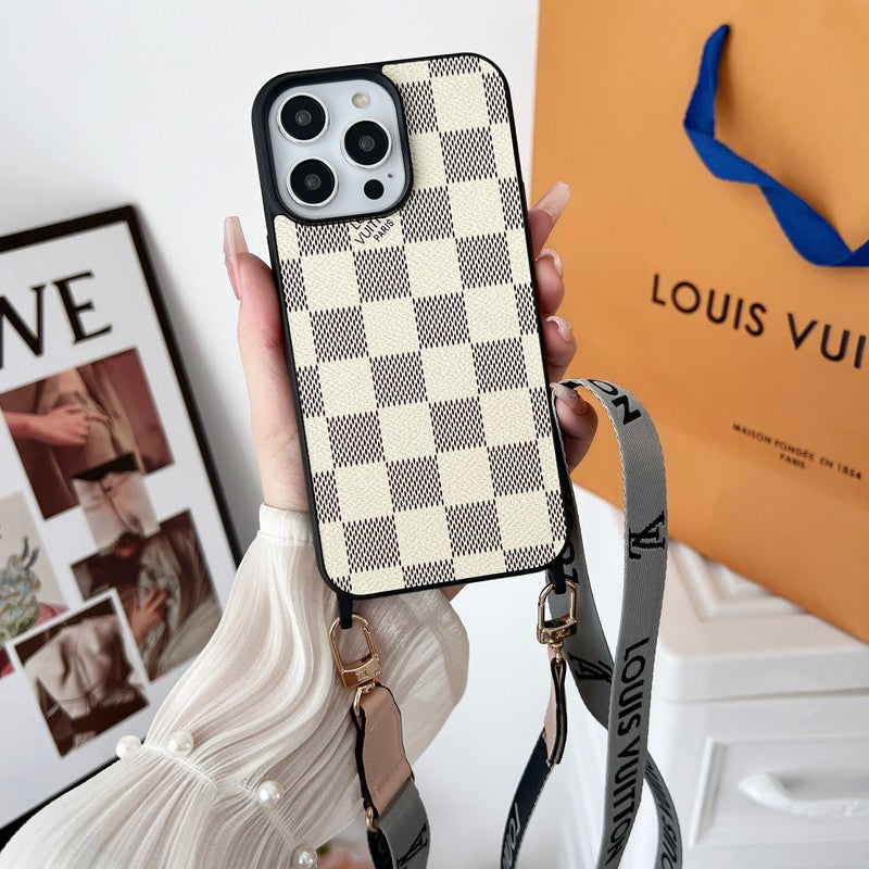Lou Black & White CrossBody iPhone -sag