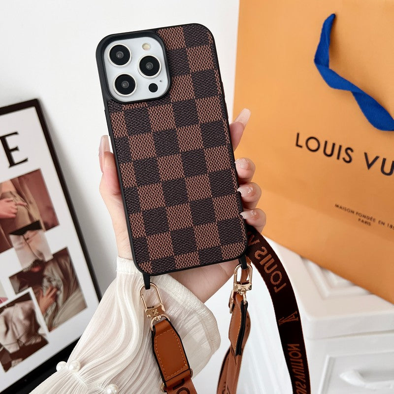 Lou Brown Crossbody iPhone tok