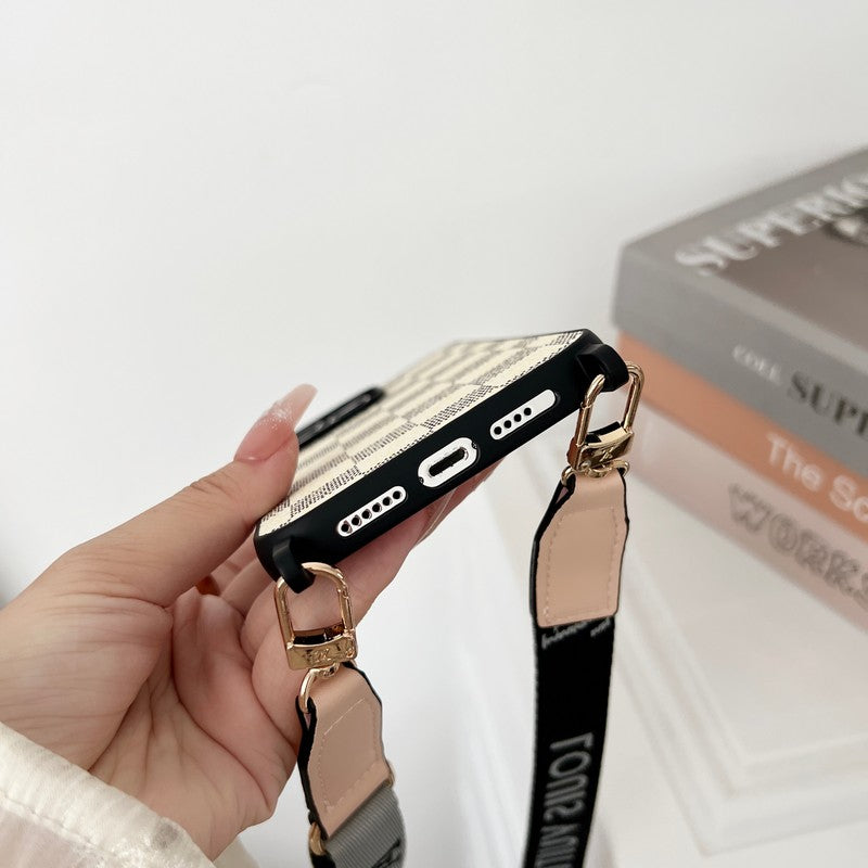 Lou Black & White CrossBody iPhone -sag