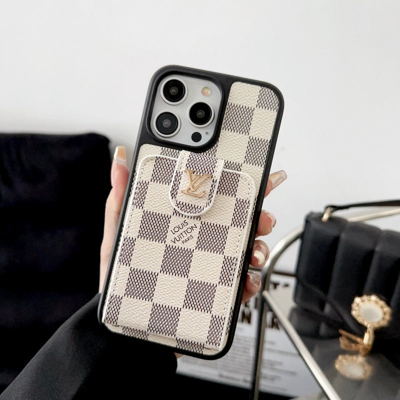 Lou Black & White Card Borse Case iPhone