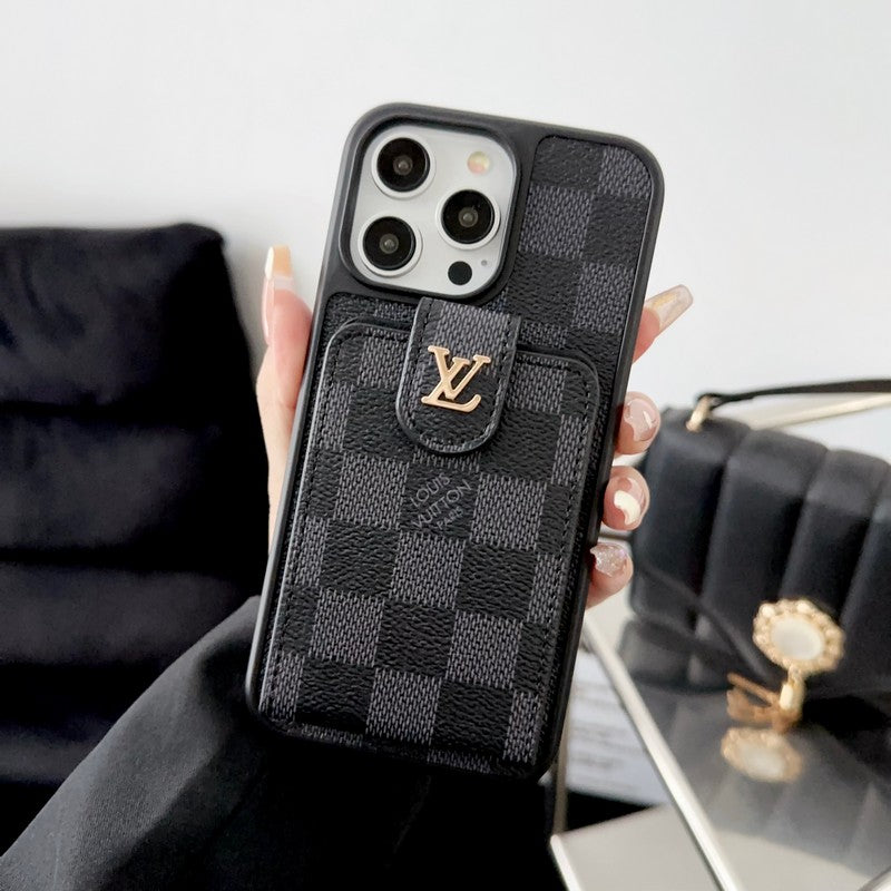 Lou Black & White Card Borse Case iPhone