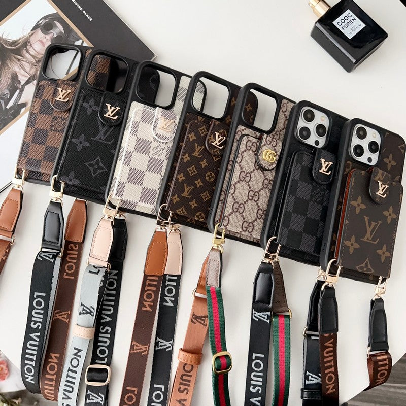 GG Kartenbeutel Crossbody Chain iPhone Hülle