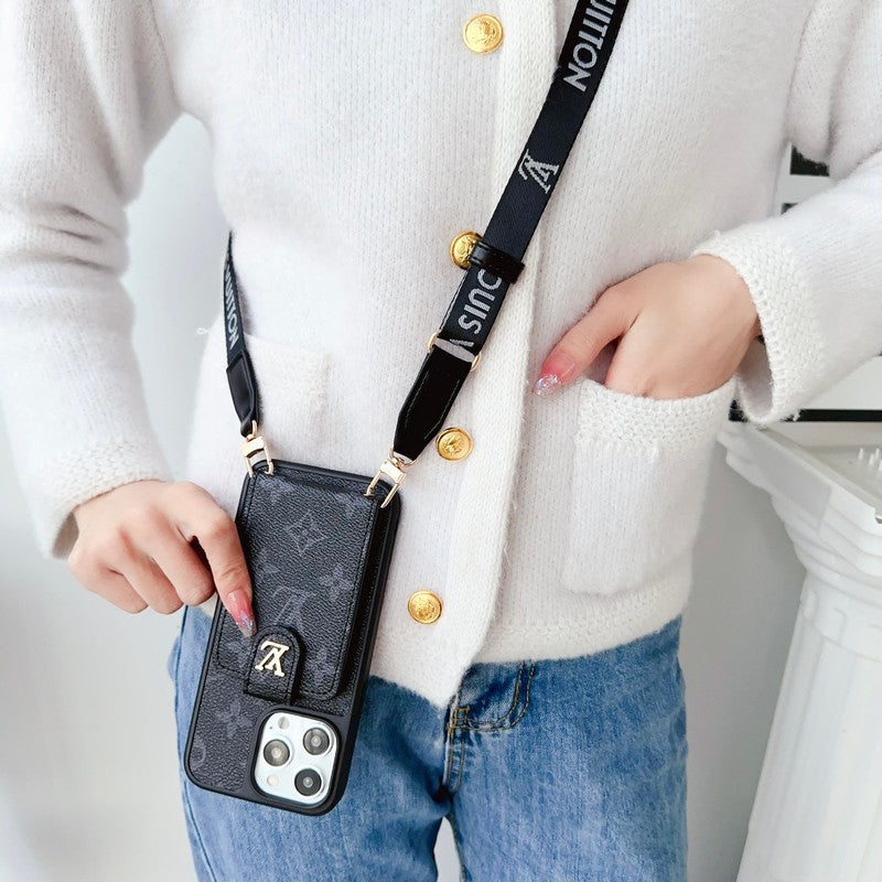 Lou Black & White Crossbody Torka iPhone