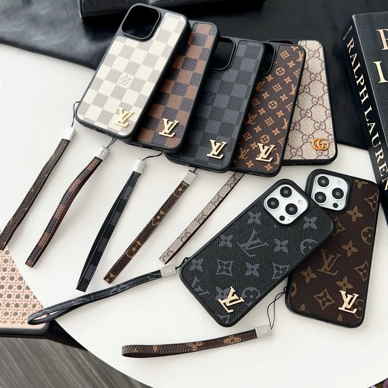 Custodia per iPhone della catena manuale di Lou Classic Brown