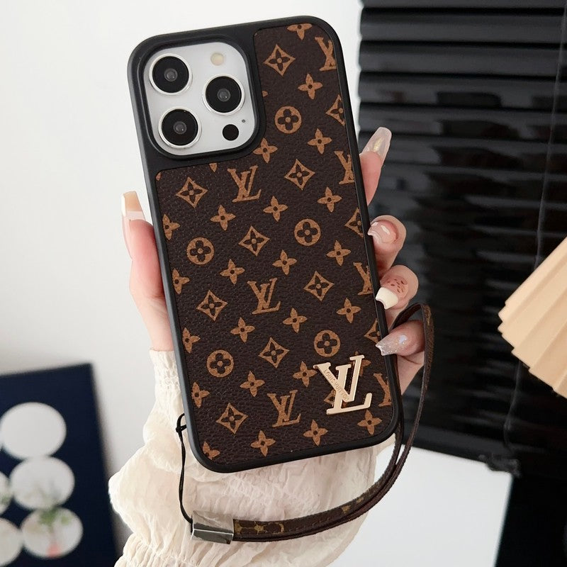 Custodia per iPhone della catena manuale di Lou Classic Brown