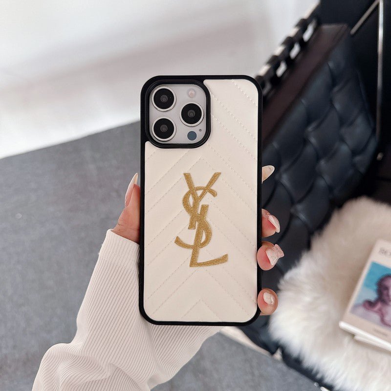 Szent fekete -fehér bőr iPhone tok