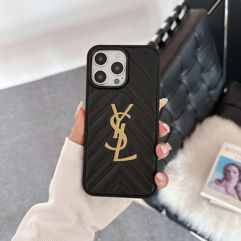 Szent fekete -fehér bőr iPhone tok