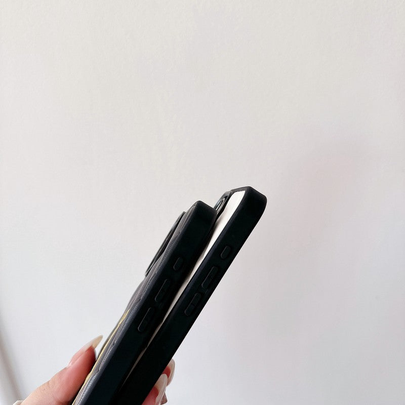 Szent fekete -fehér bőr iPhone tok