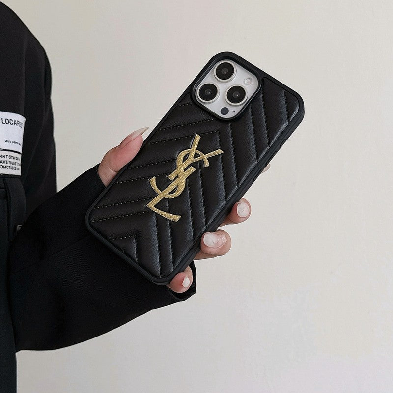Szent fekete -fehér bőr iPhone tok