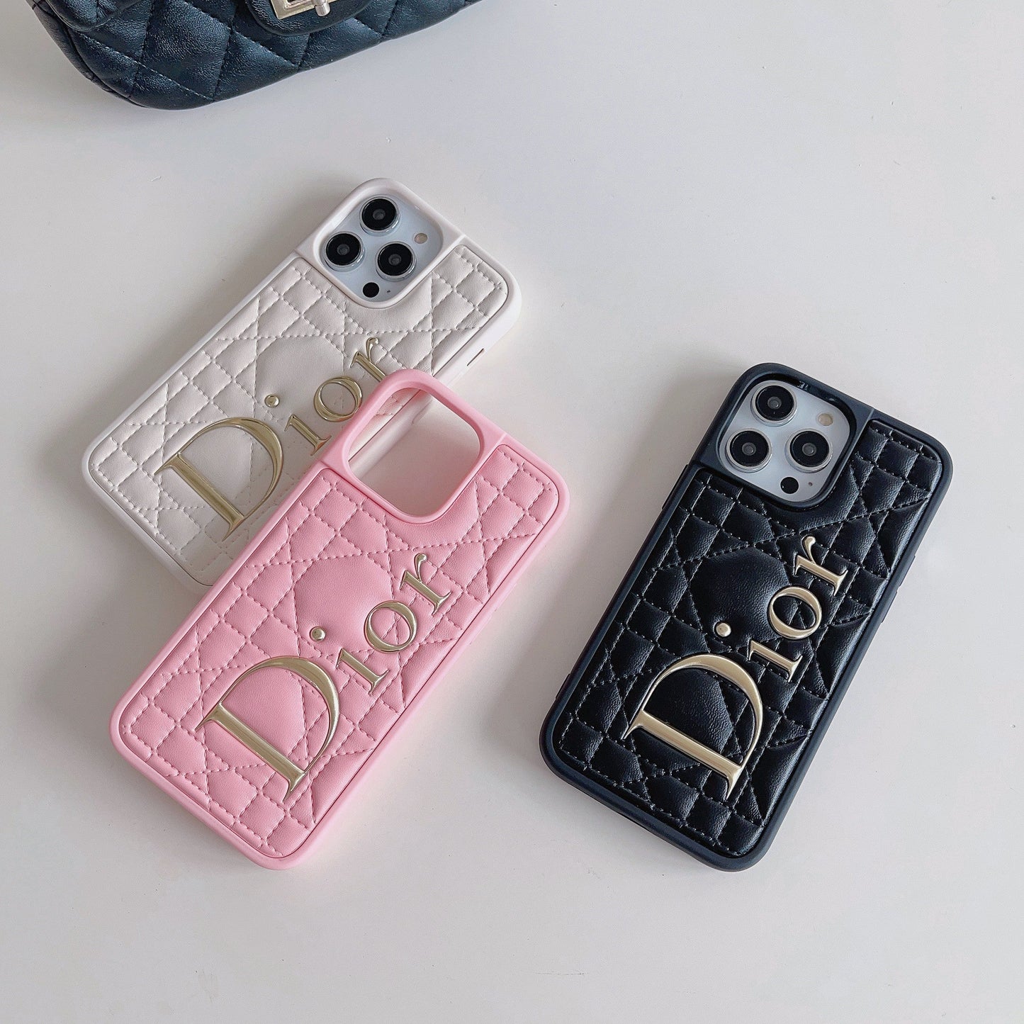 CD arany logó bőr iPhone tok