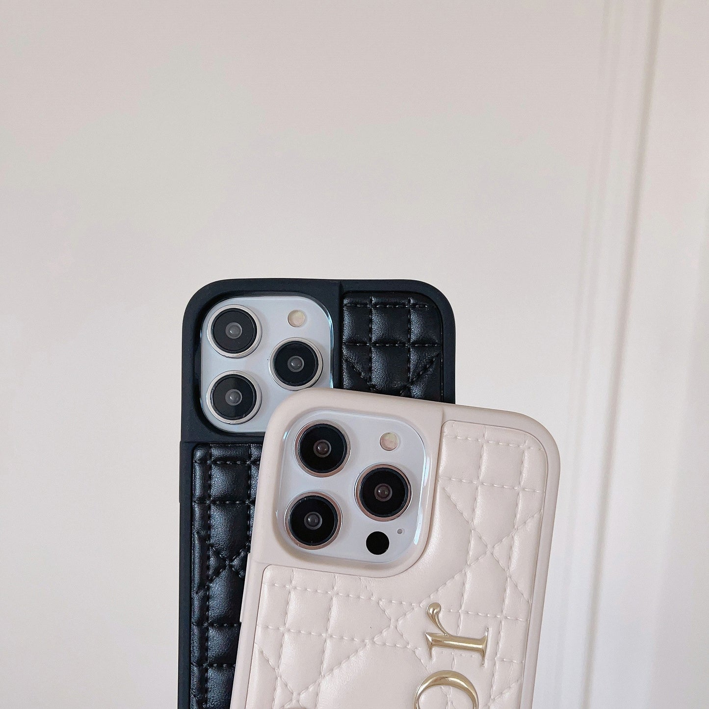 CD arany logó bőr iPhone tok