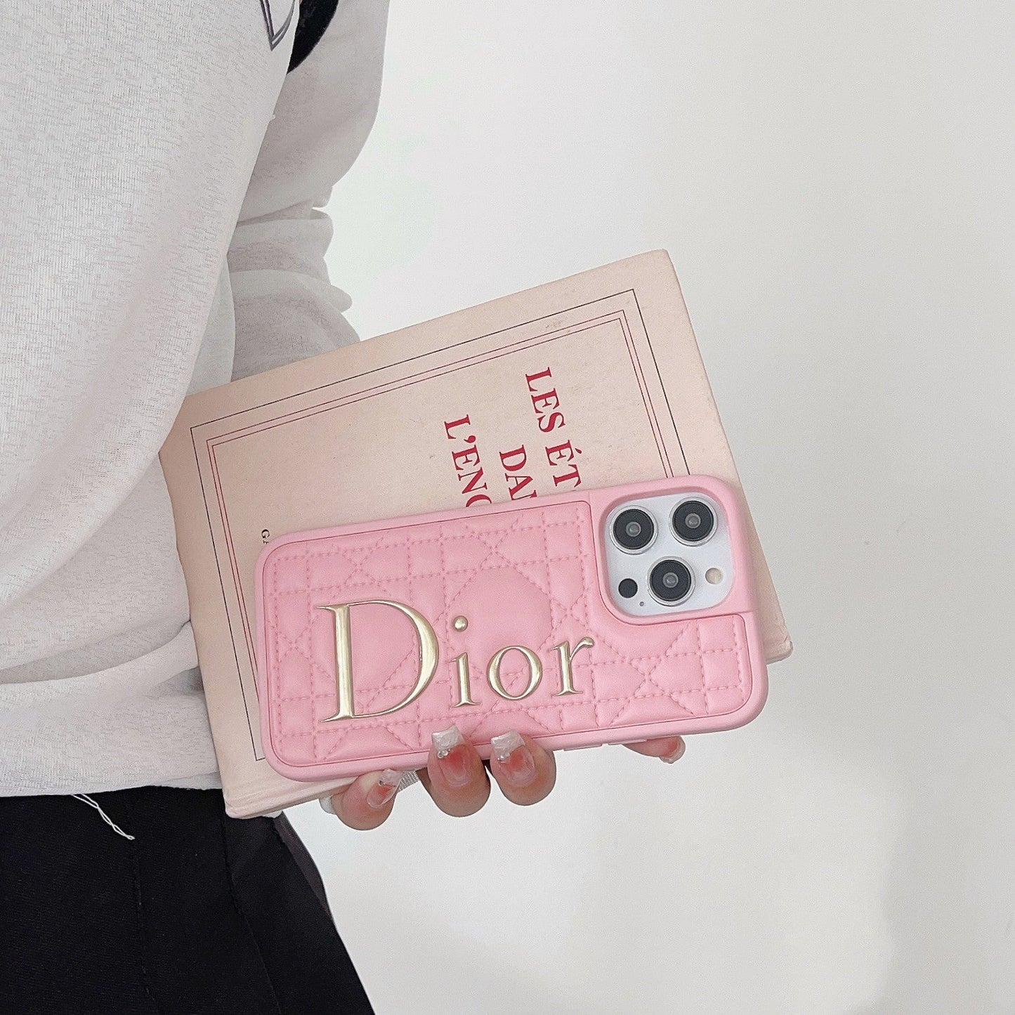 CD arany logó bőr iPhone tok
