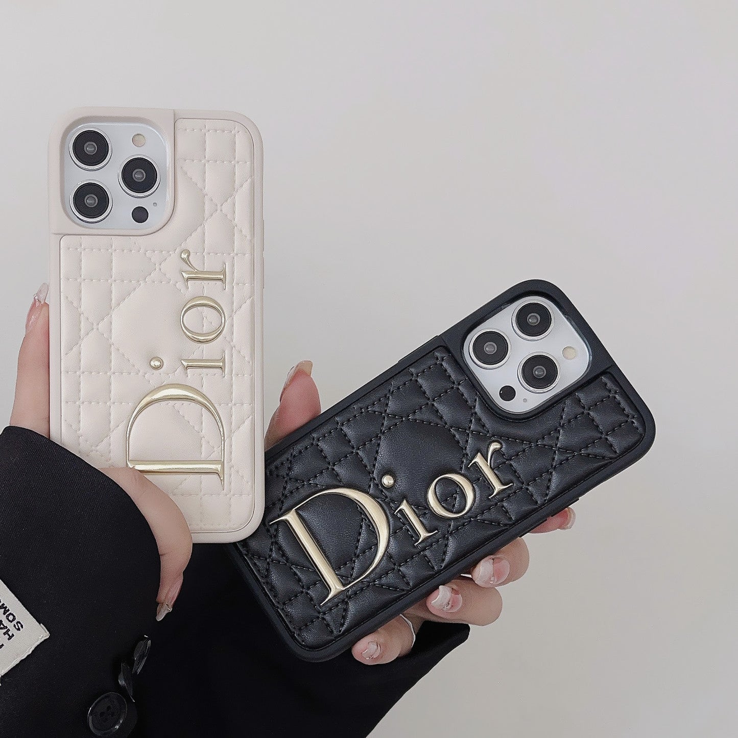 CD arany logó bőr iPhone tok