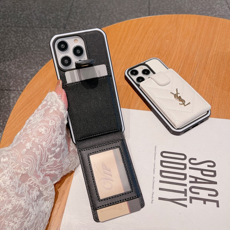 Szent kártya táska színű bőr iPhone tok